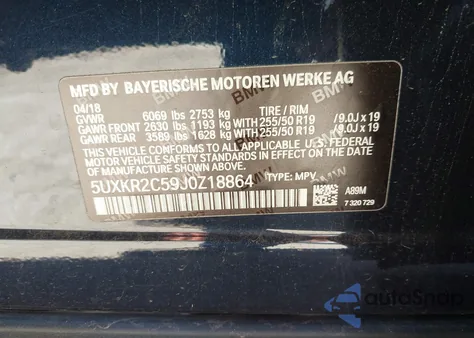 2018 BMW X5 Sdrive35I from USA, damaged, VIN 5UXKR2C59J0Z18864